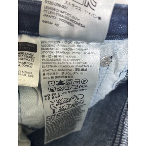 Levi's 519 Men's Jeans Slim Straight Blue Size 32 x 30 - Picture 7 of 10